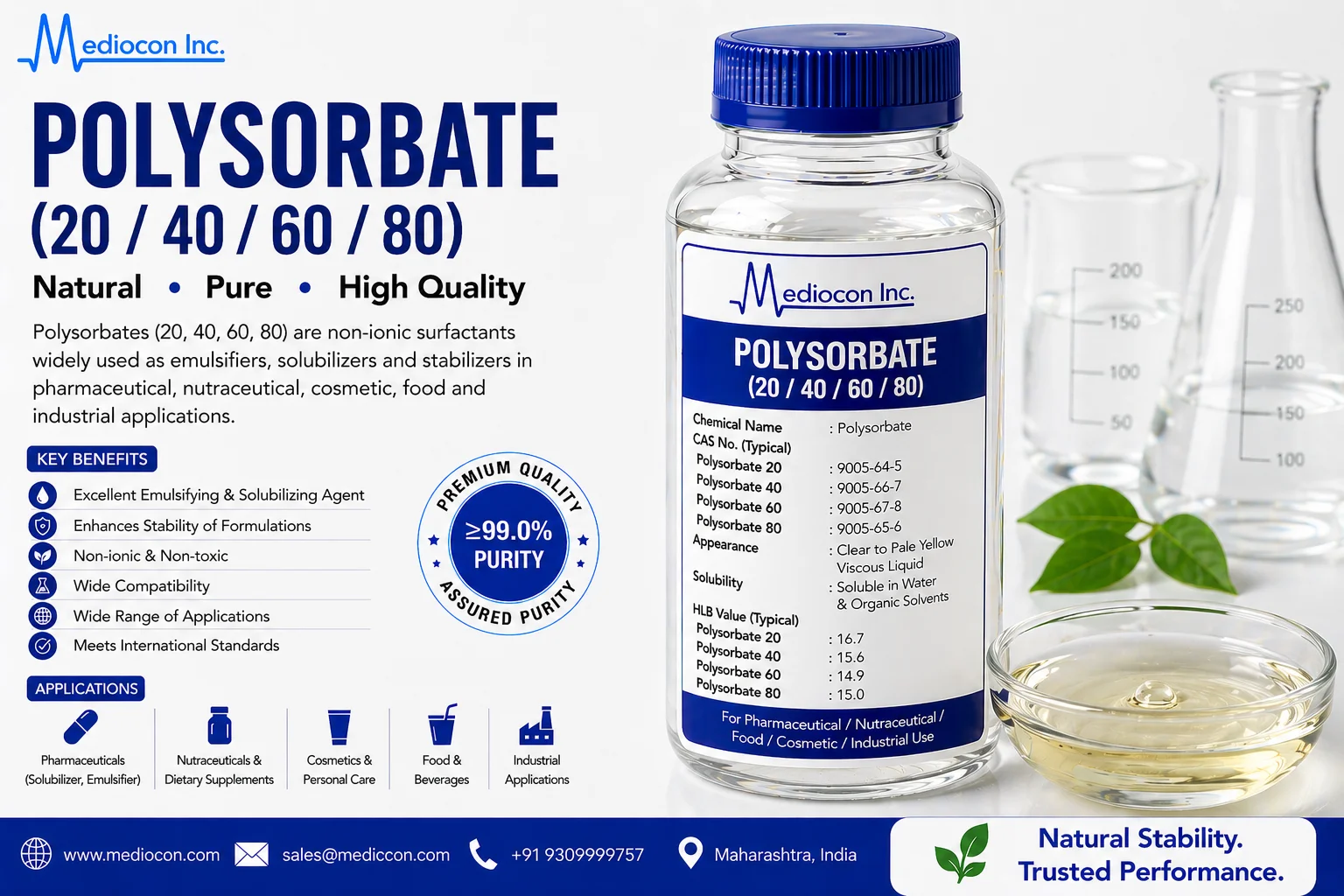 Polysorbate 20 40 60 80