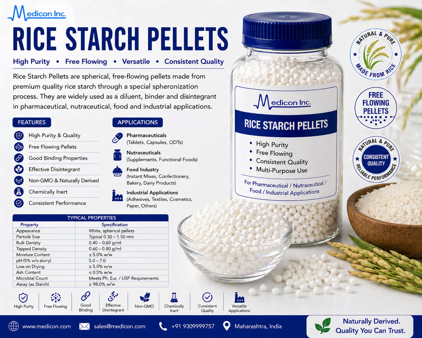 Rice Starch Pellets