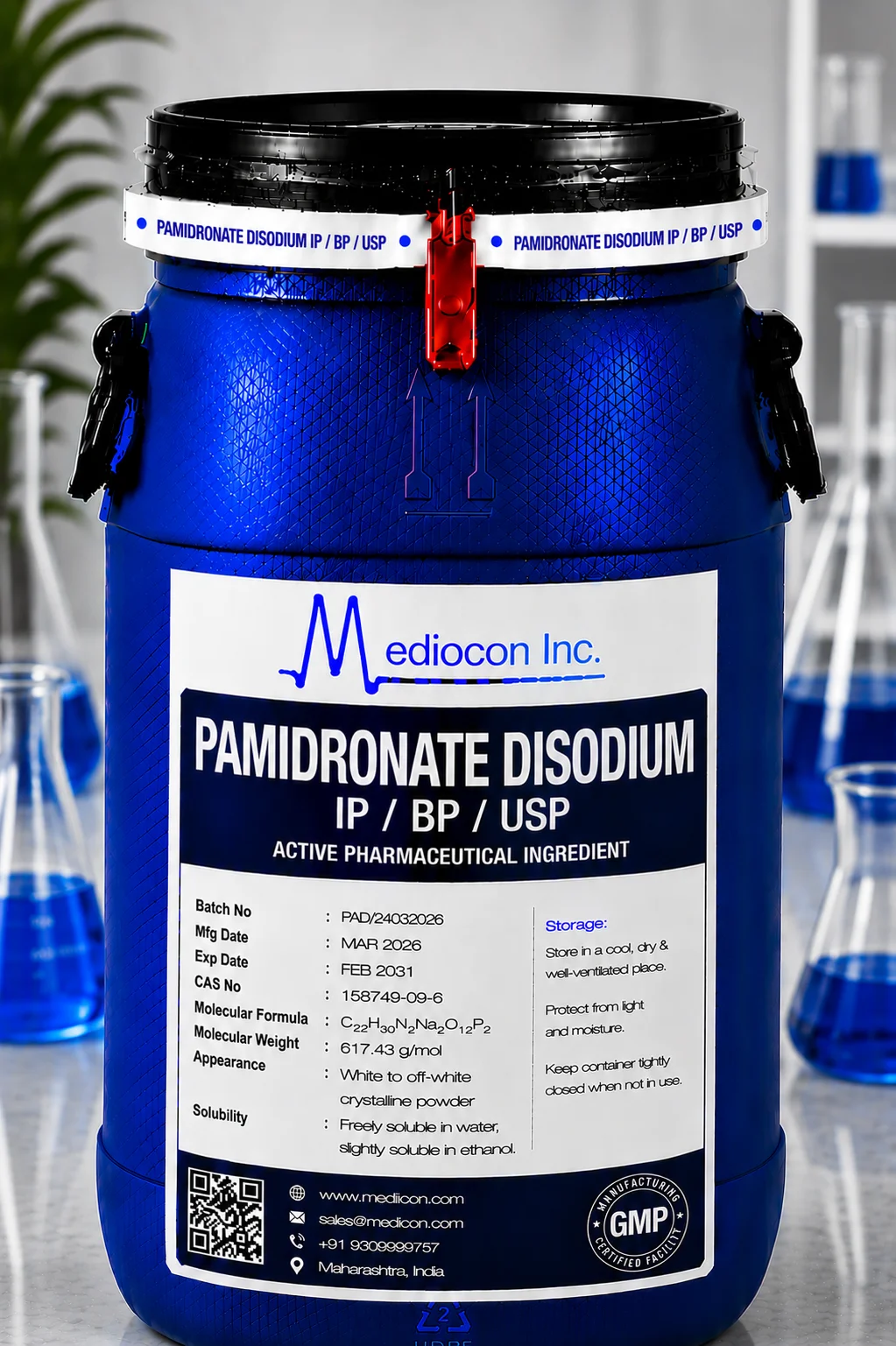 Pamidronate Disodium API Supplier Manufacturer Aurangabad Maharashtra India &mdash; Mediocon Inc