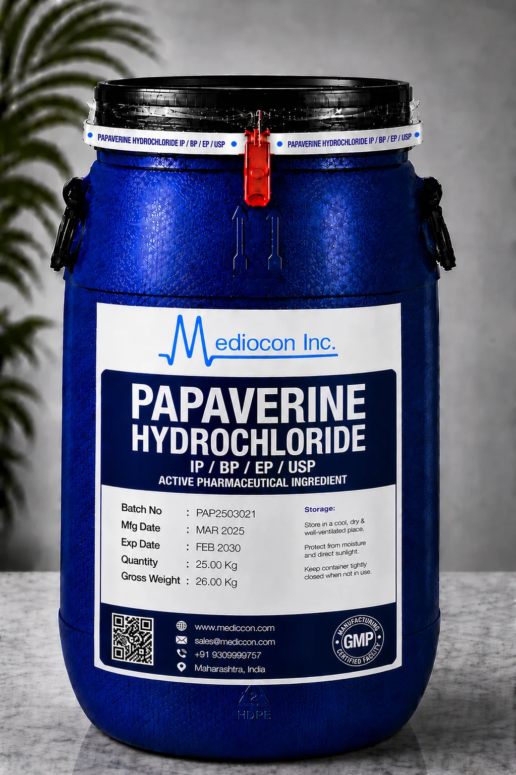 Papaverine Hydrochloride API
