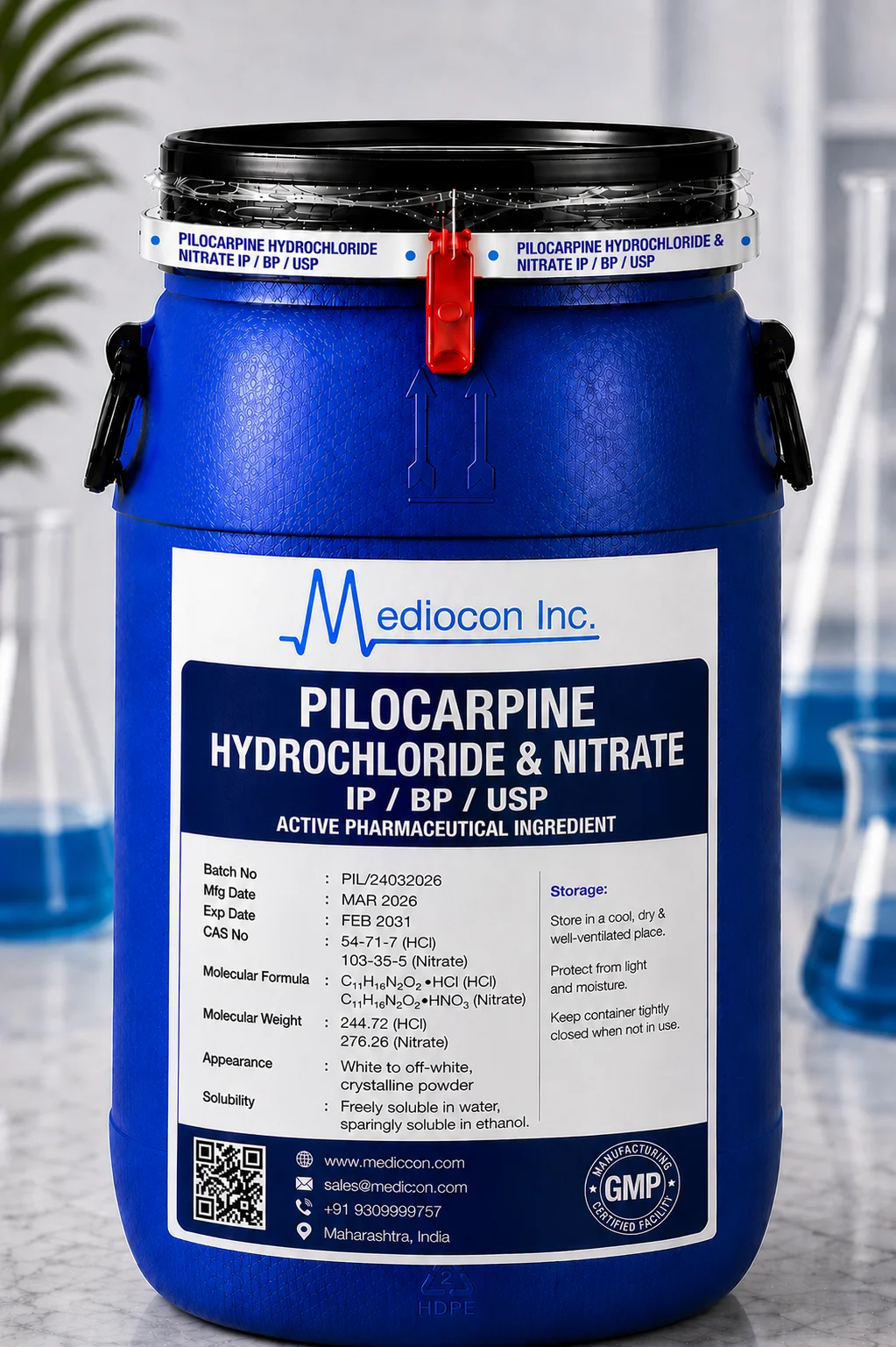 Pilocarpine Hydrochloride & Nitrate API