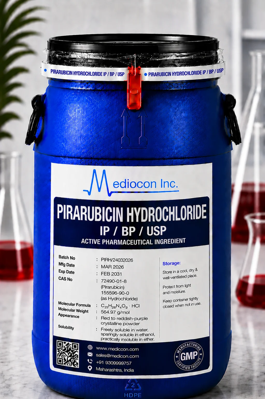 Pirarubicin Hydrochloride API