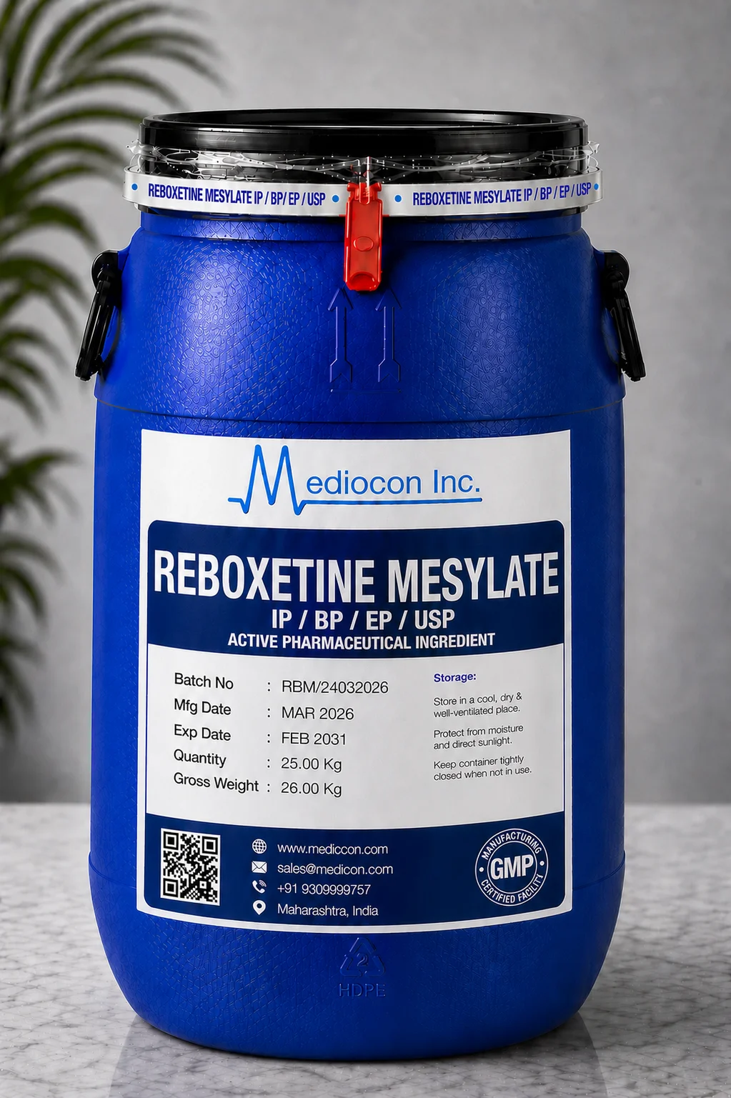Reboxetine Mesylate API Manufacturer Supplier Aurangabad India