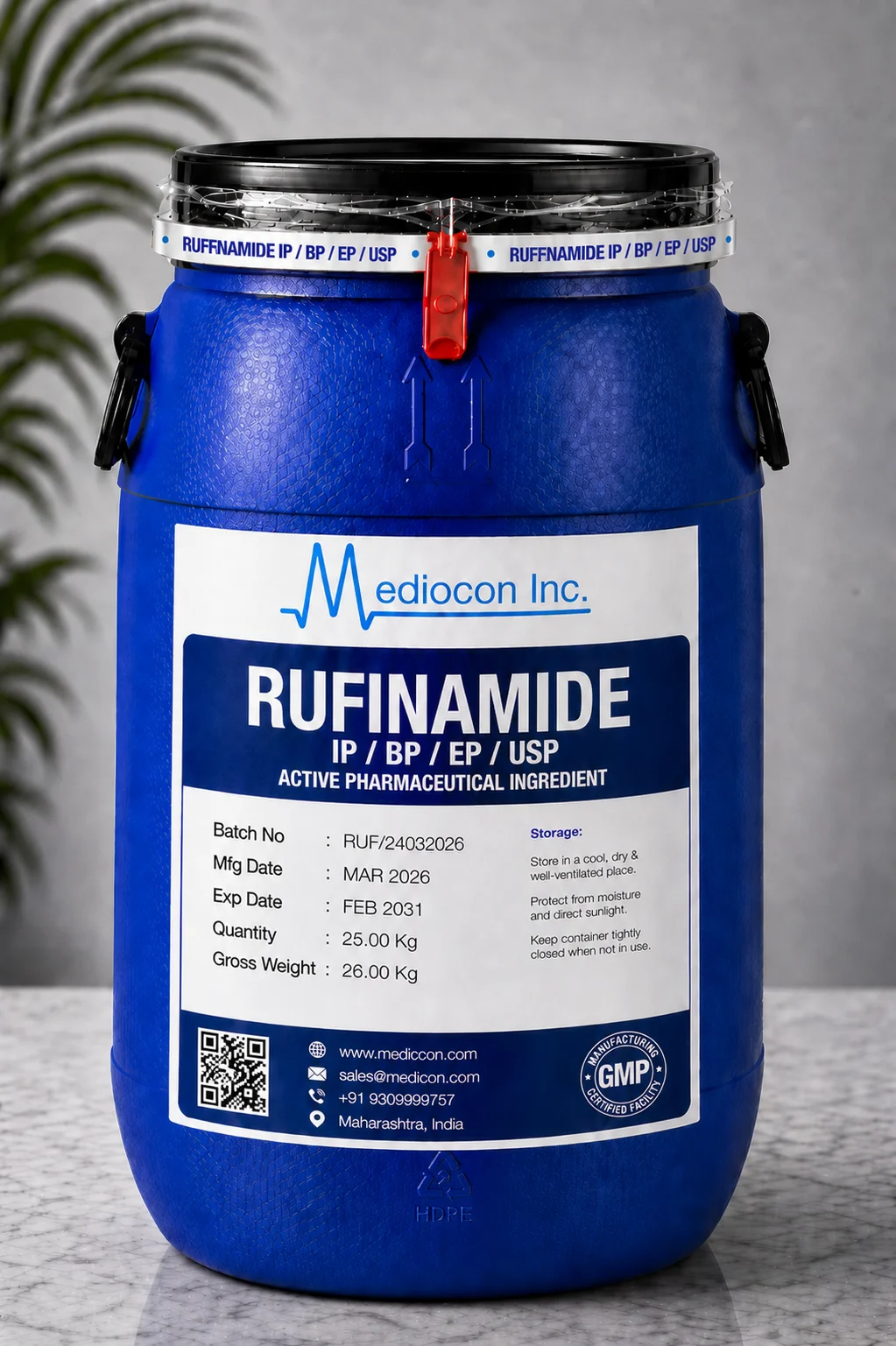 Rufinamide API Manufacturer Supplier India — Mediocon Inc