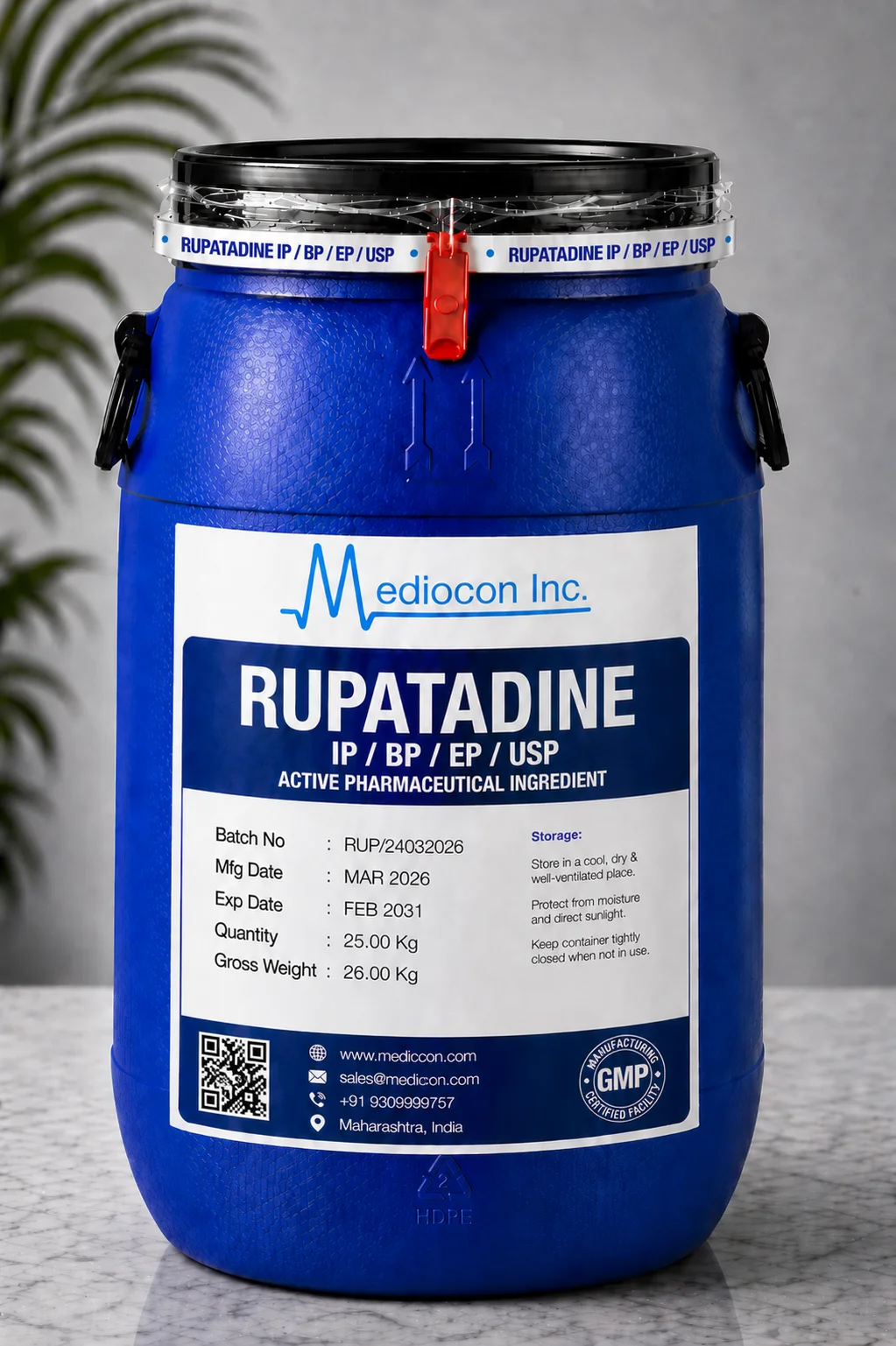 Rupatadine API Manufacturer Supplier India — Mediocon Inc
