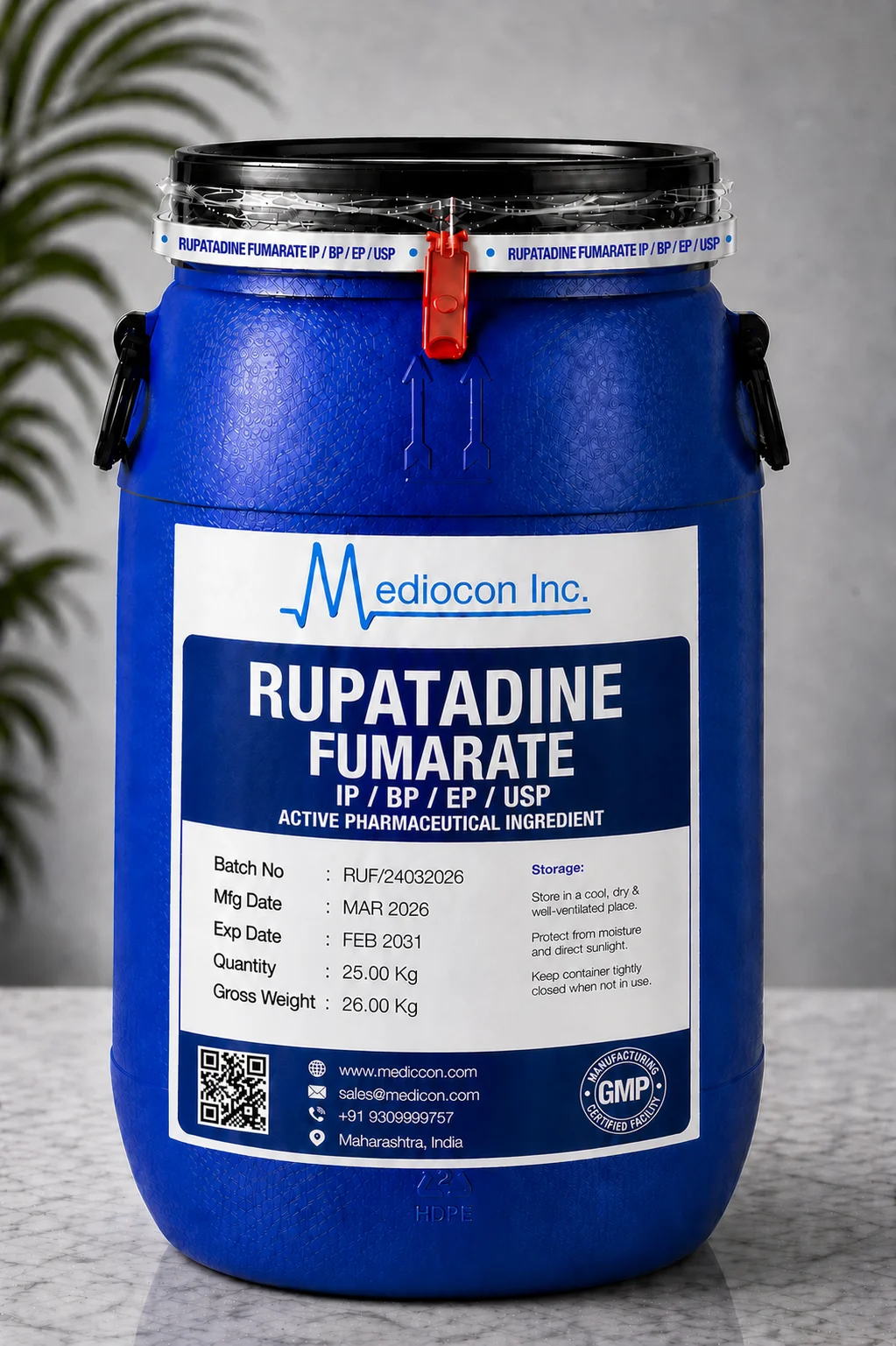 Rupatadine Fumarate API Manufacturer Supplier India — Mediocon Inc