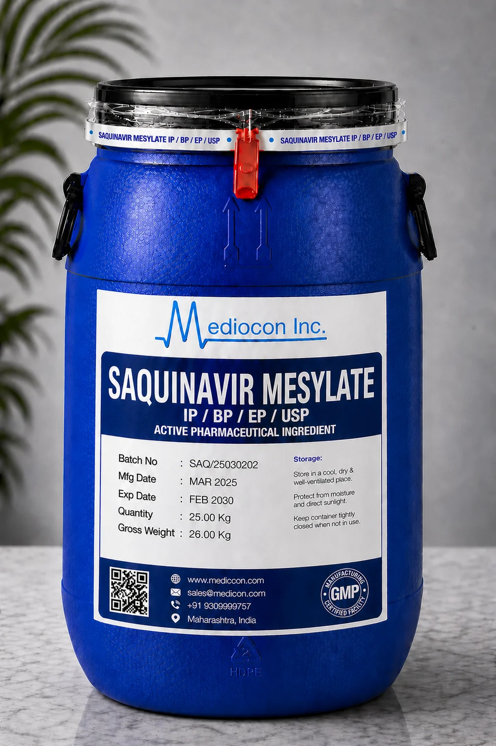 Saquinavir Mesylate API — Mediocon Inc
