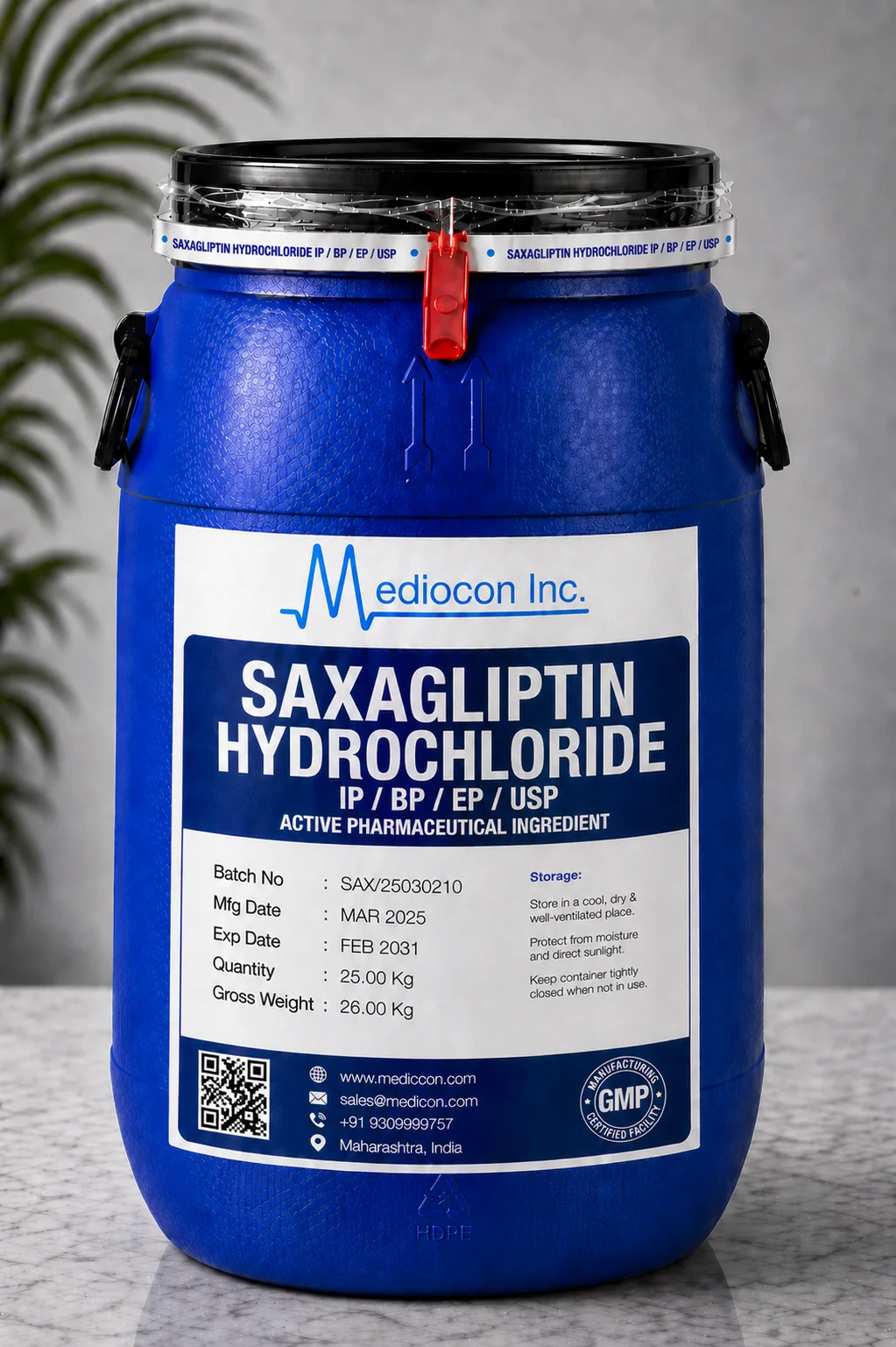 Saxagliptin Hydrochloride API — Mediocon Inc
