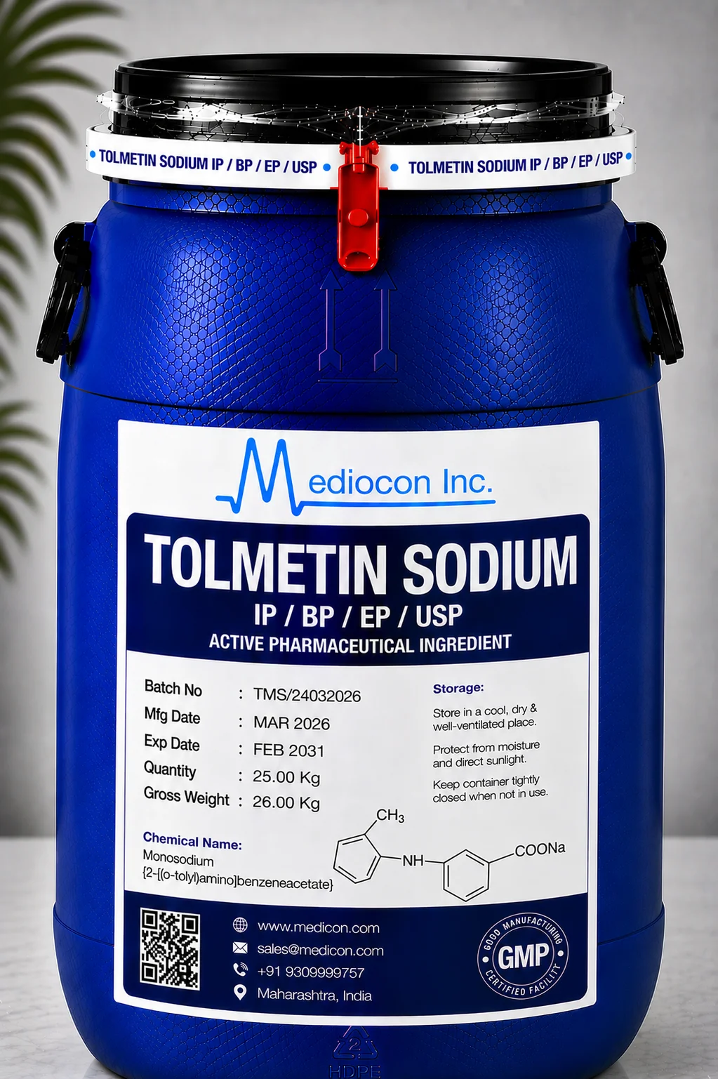 Tolmetin Sodium API