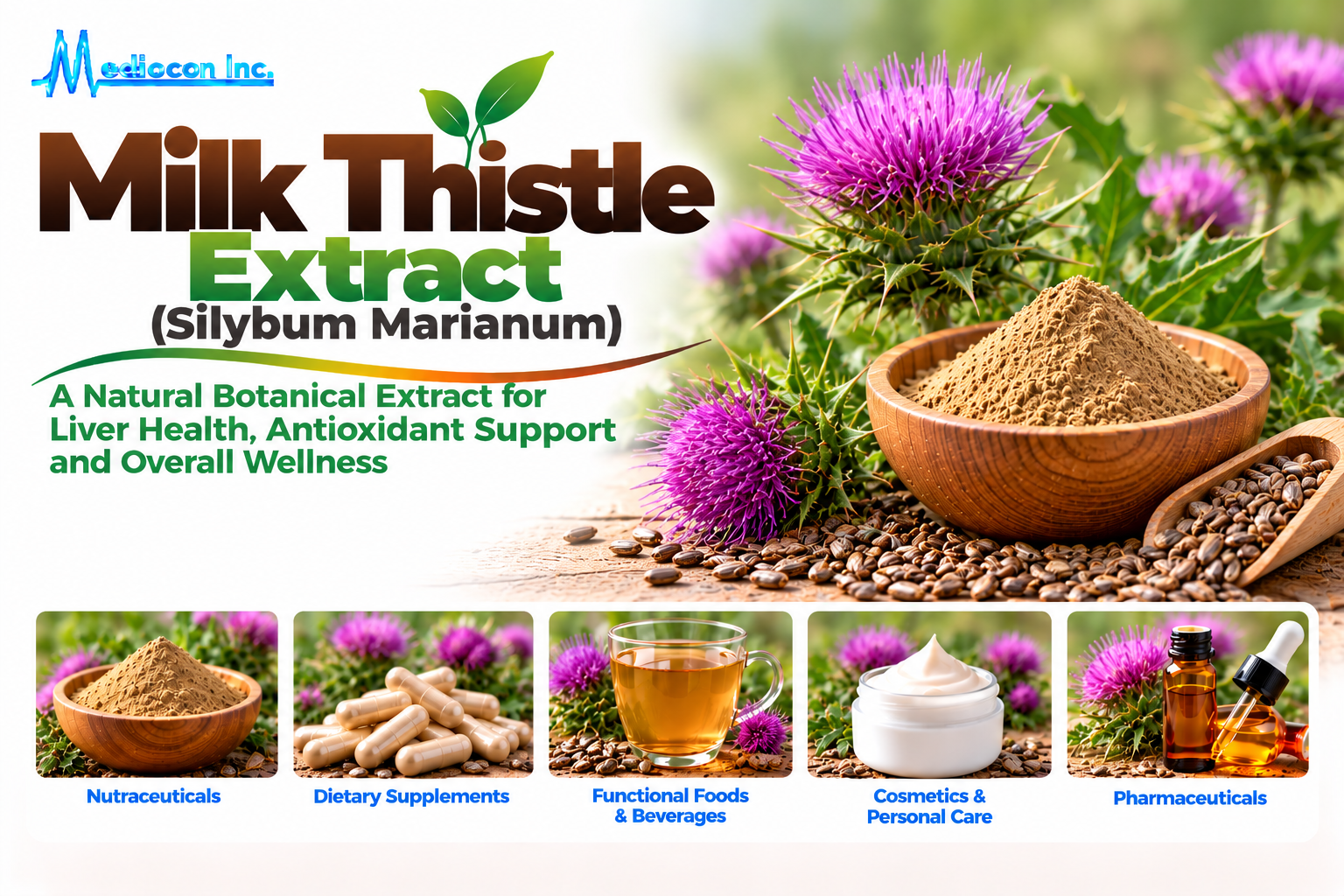 Milk Thistle Extract (Silybum Marianum) Manufacturer in India — Mediocon Inc