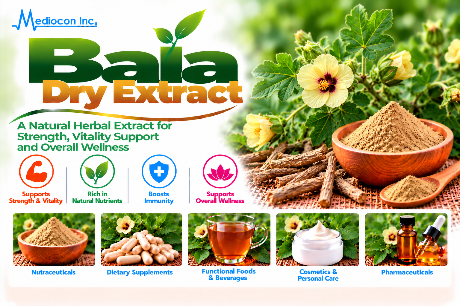 Bala Dry Extract Manufacturer in India | Mediocon Inc. — Mediocon Inc
