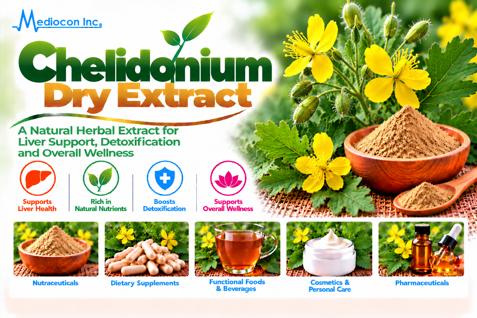 Chelidonium Dry Extract Manufacturer in India | Mediocon Inc. — Mediocon Inc